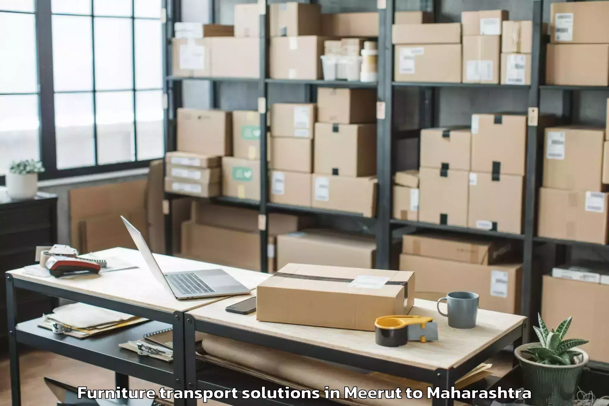 Top Meerut to Andheri Furniture Transport Solutions Available